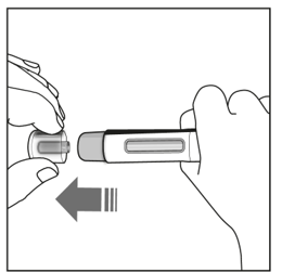 Víčko na produktu se odstraňuje ve směru označeném šipkou