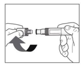 Nasadka z produktu jest zdejmowana w kierunku wskazanym strzałką