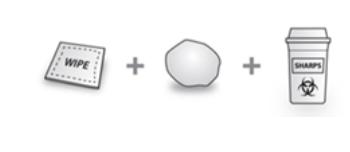 Dodatkowe narzędzia wymagane do wstrzyknięcia to antyseptyczna chusteczka lub wacik nasączony alkoholem, wata lub gaza, jednorazowy pojemnik na ostre przedmioty