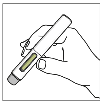 Pióro jest usuwane ze skóry, aby zademonstrować, że okienko jest całkowicie wypełnione na zielono