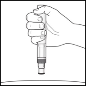 " Produsul este suspendat la un unghi de 90 de grade și la câțiva centimetri deasupra pielii înainte de injectare"